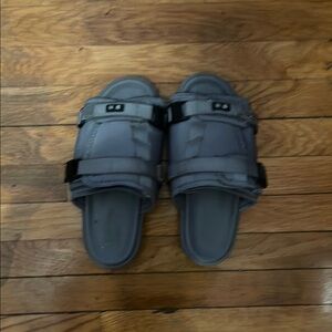 Gray Slide Sandals